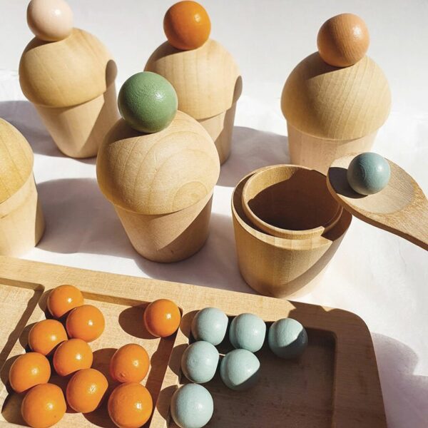 Color Sorting Tray with Jars