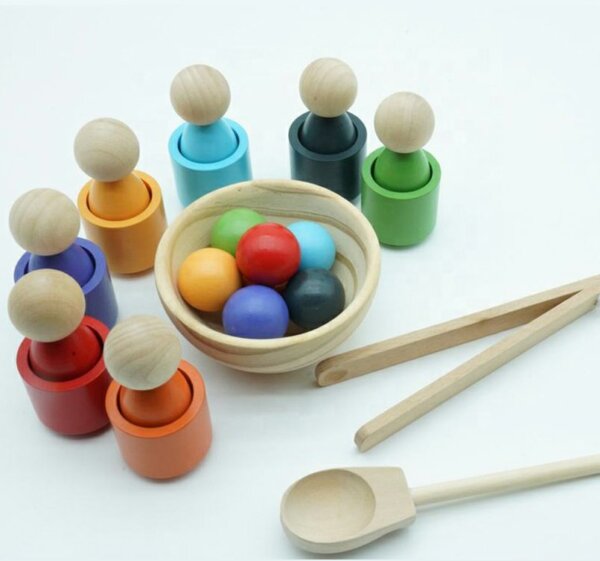 Balls & Cups with Peg Dolls