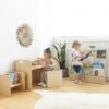 Multipurpose desk with chairs