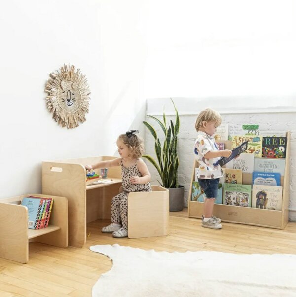 Multipurpose desk with chairs