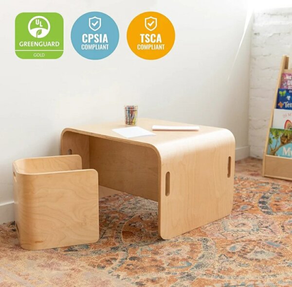 Multipurpose desk with chairs