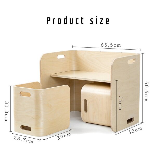 Multipurpose desk with chairs