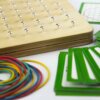 Geoboard with rubber bands