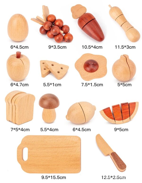 Fruits and vegetable - 30 pcs wooden toy set