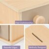 Object permanence box with drawer (coins)