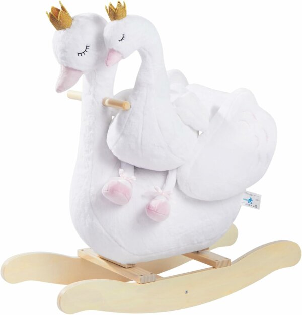 Rocking swan with doll