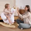 Rocking swan with doll