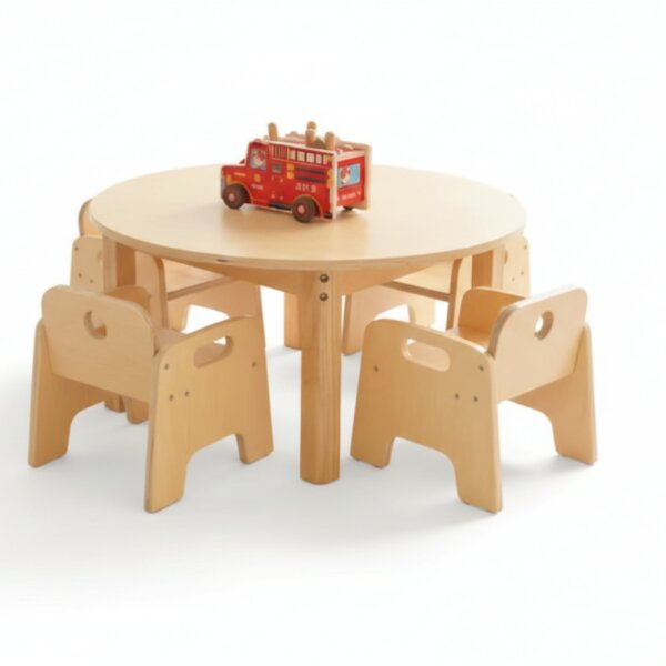 Round Table and 4 Chair Set